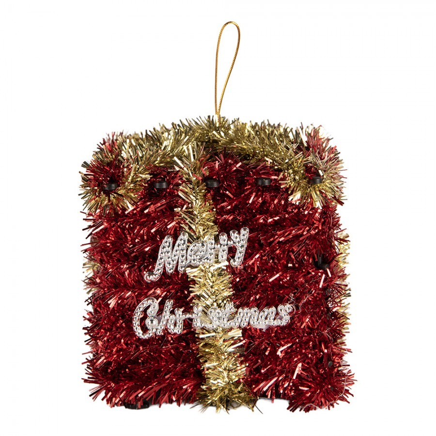 Christmas Ornament Gift 9x9x10 Cm Red Plastic - 9*9*10 cm