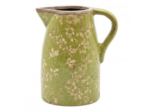 Zelený keramický džbán Rustic Wild Herb M - 16*12*19 cm