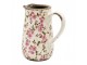 Keramický džbán s růžovými květy Vintage Bloom L - 20*14*23 cm Clayre & Eef