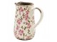 Keramický džbán s růžovými květy Vintage Bloom M - 17*12*18 cm Clayre & Eef