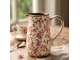 Keramický džbán s růžovými květy Vintage Bloom L - 20*14*23 cm Clayre & Eef