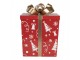 Christmas Decoration Figurine Gift 26x26x33 / 21x21x27 Cm Red Metal - (2) 26*26*33 / 21*21*27 cm Clayre & Eef