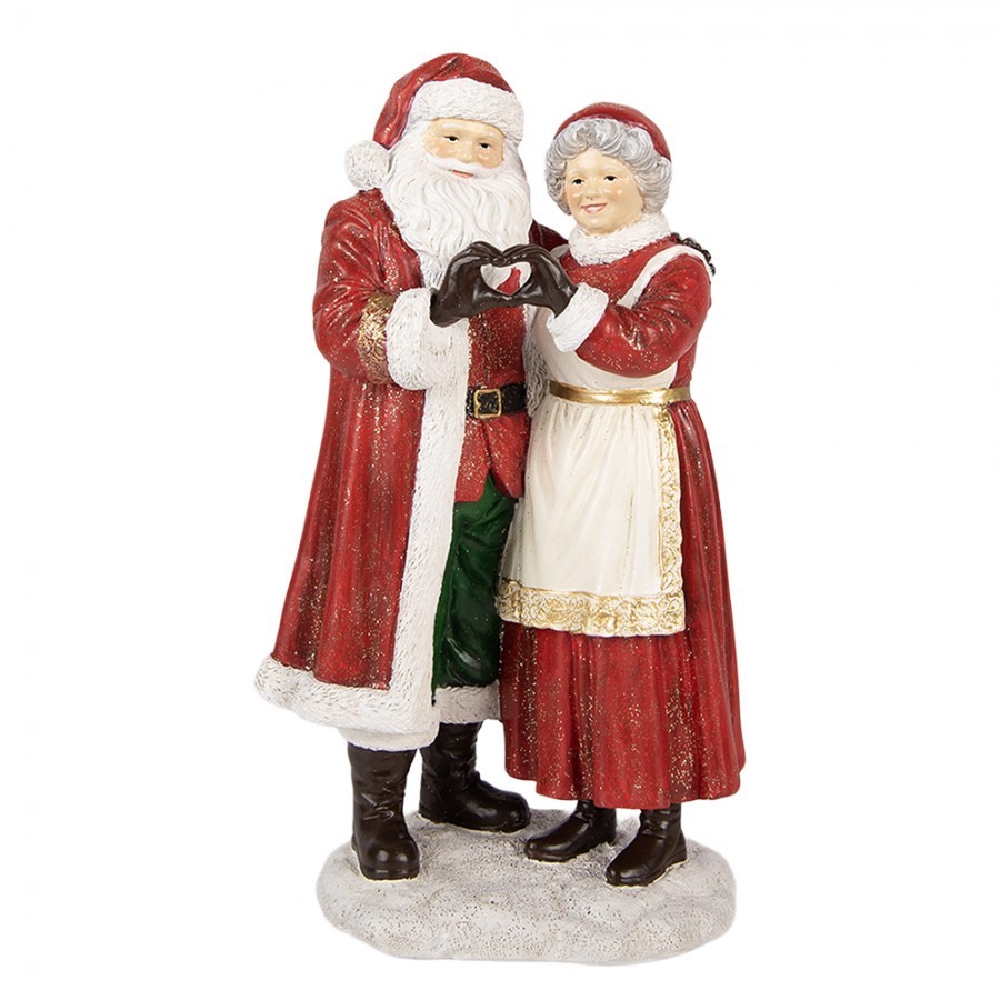 Christmas Decoration Figurine Santa Claus 13x9x23 Cm Red Plastic - 13*9*23 cm