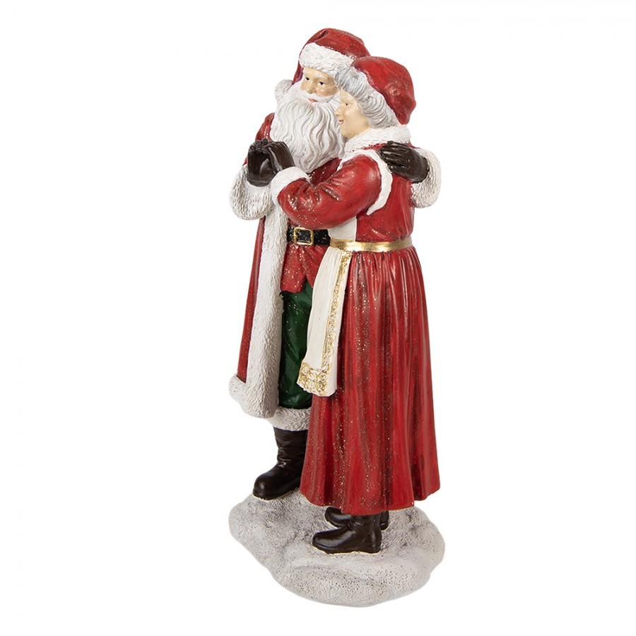 Christmas Decoration Figurine Santa Claus 13x9x23 Cm Red Plastic - 13*9*23 cm