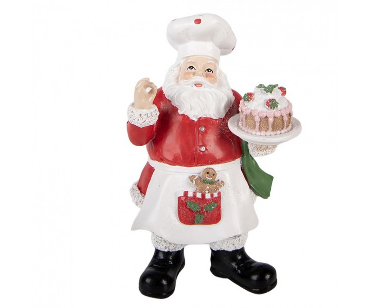 Christmas Decoration Figurine Santa Claus 9x8x16 Cm Red Plastic - 9*8*16 cm Clayre & Eef
