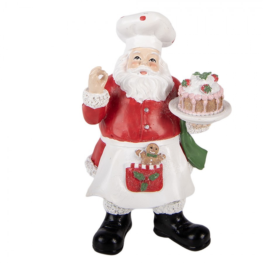 Christmas Decoration Figurine Santa Claus 9x8x16 Cm Red Plastic - 9*8*16 cm