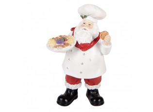 Christmas Decoration Figurine Santa Claus 11x8x18 Cm White Plastic - 11*8*18 cm