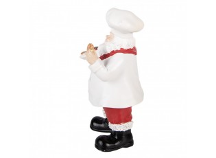 Christmas Decoration Figurine Santa Claus 11x8x18 Cm White Plastic - 11*8*18 cm
