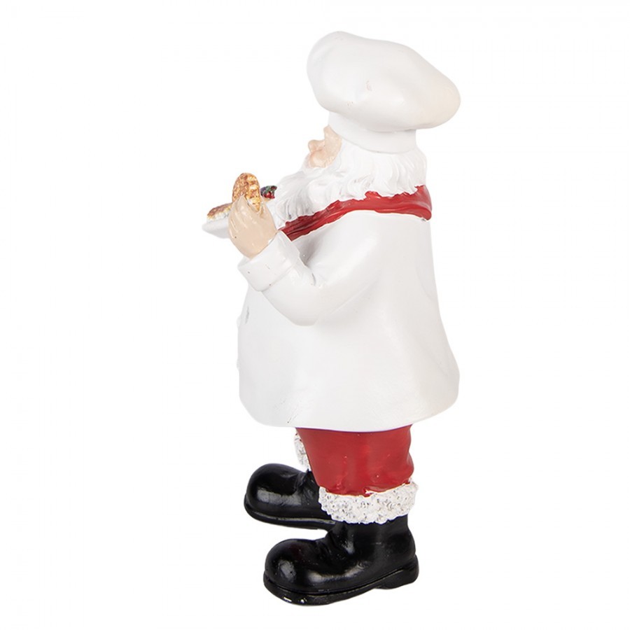Christmas Decoration Figurine Santa Claus 11x8x18 Cm White Plastic - 11*8*18 cm