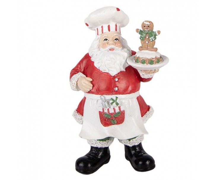 Christmas Decoration Figurine Santa Claus 9x7x16 Cm Red Plastic - 9*7*16 cm Clayre & Eef