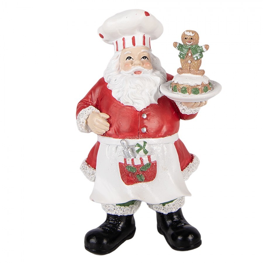 Christmas Decoration Figurine Santa Claus 9x7x16 Cm Red Plastic - 9*7*16 cm