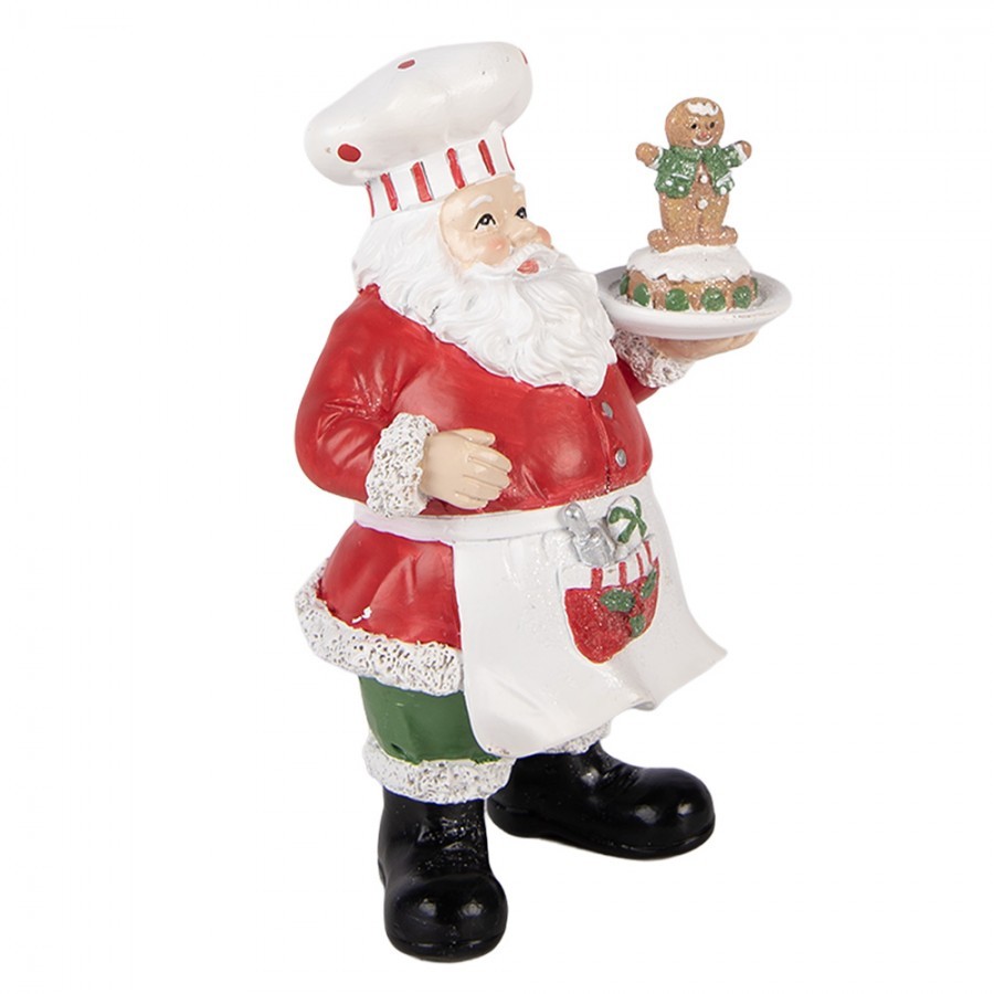 Christmas Decoration Figurine Santa Claus 9x7x16 Cm Red Plastic - 9*7*16 cm