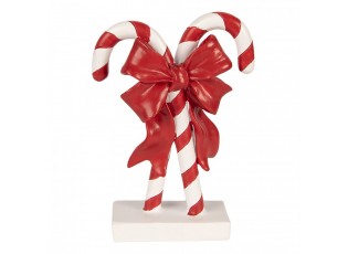 Christmas Decoration Figurine Candy Cane 12x5x16 Cm Red Plastic - Christmas