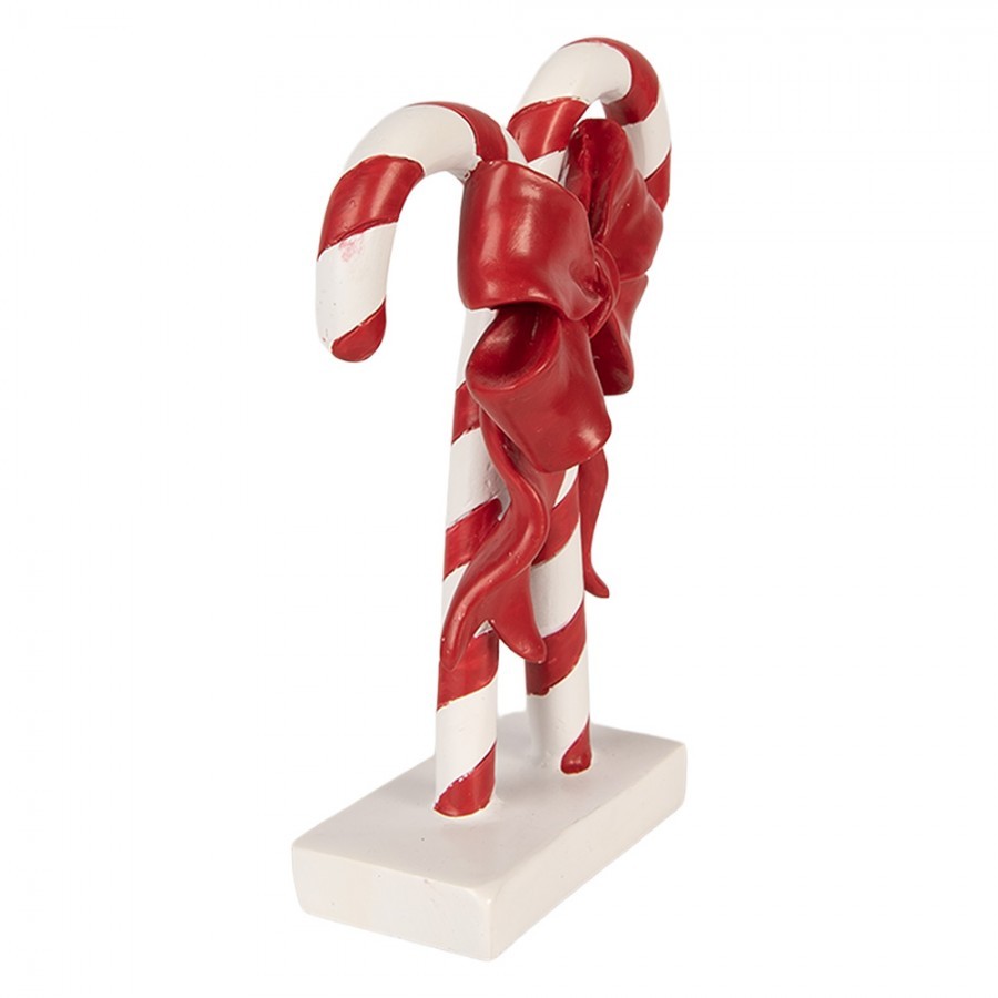 Christmas Decoration Figurine Candy Cane 12x5x16 Cm Red Plastic - Christmas