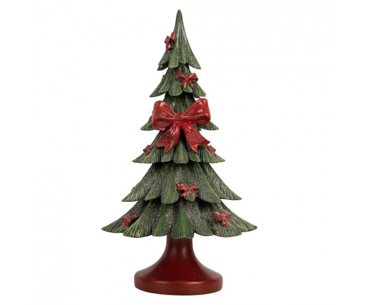 Christmas Decoration Figurine Christmas Tree ? 14x26 Cm Green Plastic - ? 14*26 cm Clayre & Eef