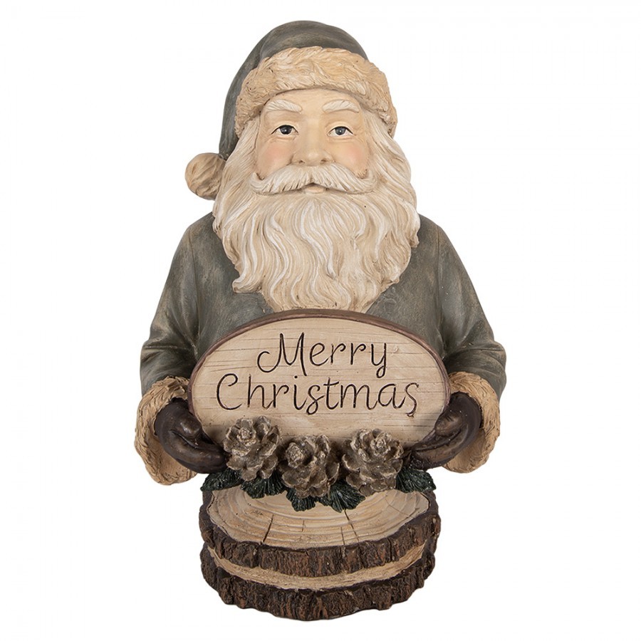 Dekorační figurka busta Santa Merry Christmas - 21*16*31 cm
