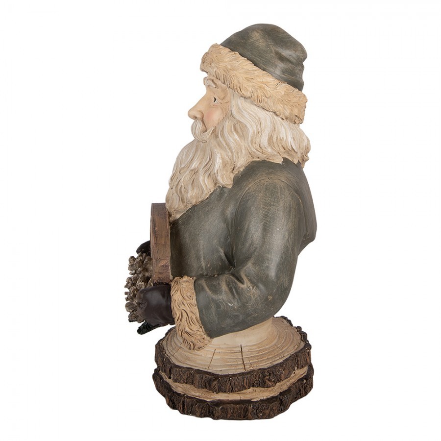 Dekorační figurka busta Santa Merry Christmas - 21*16*31 cm Clayre & Eef Dekorační figurka busta Santa Merry Christmas - 21*16*31 cm Clayre & Eef
