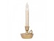 Christmas Decoration With LED Lighting Candlestick 13x12x32 Cm Gold Colored Plastic - LED 13*12*32 cm Clayre & Eef