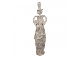 Decorative Figurine Angel 27x20x107 Cm Grey Metal - 107.0 cm