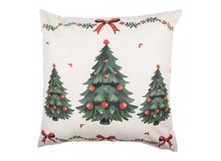 Decorative Cushion Beige Synthetic Christmas Tree Cushion Cover With Cushion Filling - 45*45*4 cm