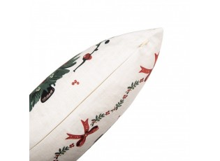 Decorative Cushion Beige Synthetic Christmas Tree Cushion Cover With Cushion Filling - 45*45*4 cm