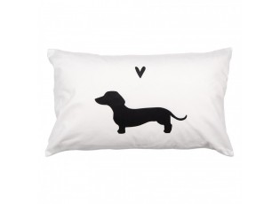 Decorative Cushion White Synthetic Dog Cushion Cover With Cushion Filling - 30*50*4 cm