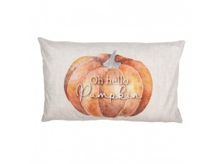 Decorative Cushion Beige Synthetic Pumpkin Cushion Cover With Cushion Filling - 30*50*4 cm