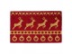 Červená kokosová rohožka s jeleny Nordic Christmas New - 75*45*1 cm Clayre & Eef