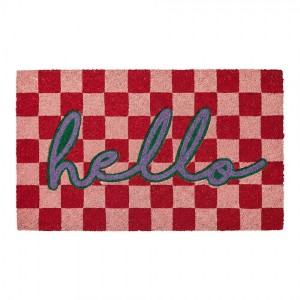Barevná kokosová rokožka s nápisem Hello - 75*45*1 cm