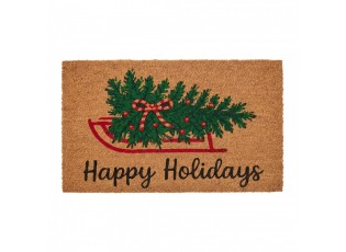Vánoční kokosová rohožka Happy Holidays - 75*45*1 cm