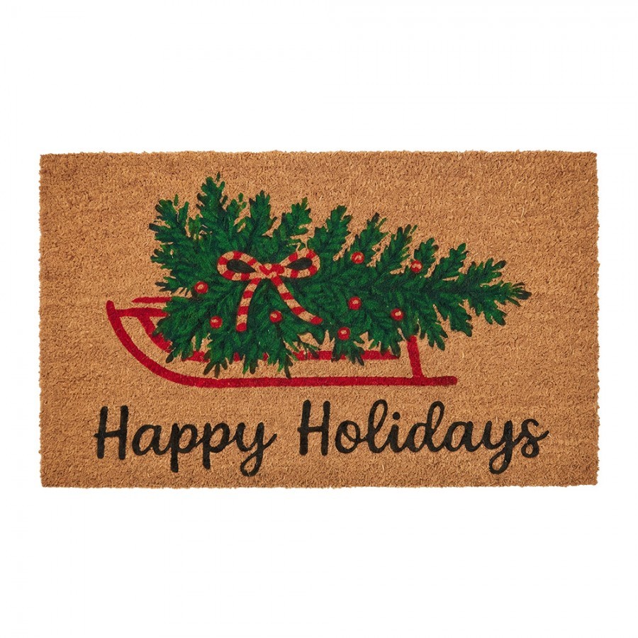 Vánoční kokosová rohožka Happy Holidays - 75*45*1 cm