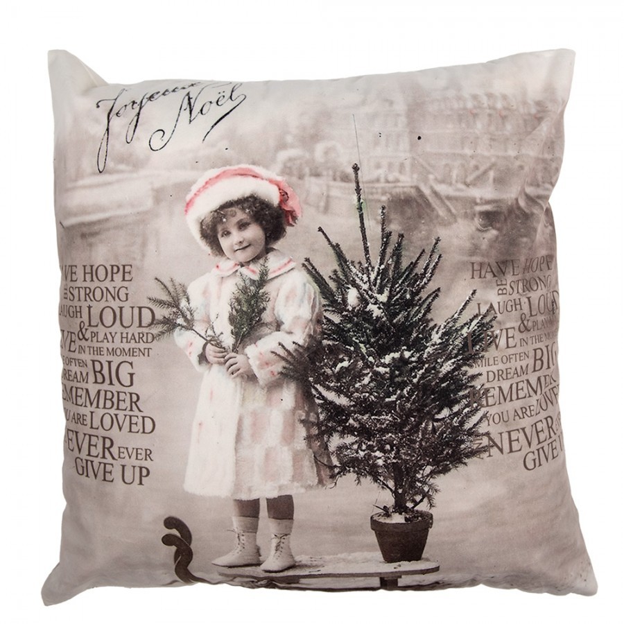 Dekorační polštář s nostalgickým motivem - 45*45*4 cm