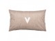 Decorative Cushion Brown Synthetic Heart Cushion Cover With Cushion Filling - 30*50*4 cm Clayre & Eef
