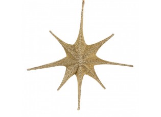 Christmas Ornament Star 85x10x85 Cm Gold Colored Paper Decorative Pendant - Christmas