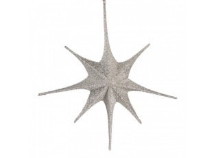 Christmas Ornament Star 70x10x70 Cm Silver Colored Paper Decorative Pendant - 70.0 cm