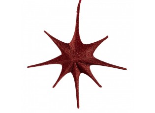 Christmas Ornament Star 70x10x70 Cm Red Paper Decorative Pendant - 70.0 cm