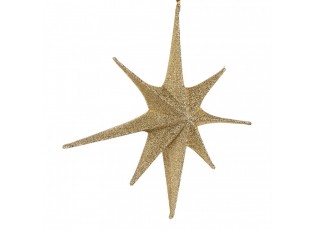 Christmas Ornament Star 70x10x70 Cm Gold Colored Paper Decorative Pendant - 70*10*70 cm