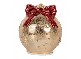 Christmas Decoration With LED Lighting Christmas Bauble ? 15x16 Cm Gold Colored Glass - ? 15*16 cm