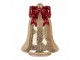 Christmas Decoration With LED Lighting Bell ? 15x21 Cm Gold Colored Glass - ? 15*21 cm Clayre & Eef