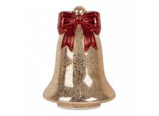 Christmas Decoration With LED Lighting Bell ? 15x21 Cm Gold Colored Glass - ? 15*21 cm
