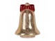 Christmas Decoration With LED Lighting Bell ? 15x21 Cm Gold Colored Glass - ? 15*21 cm Clayre & Eef