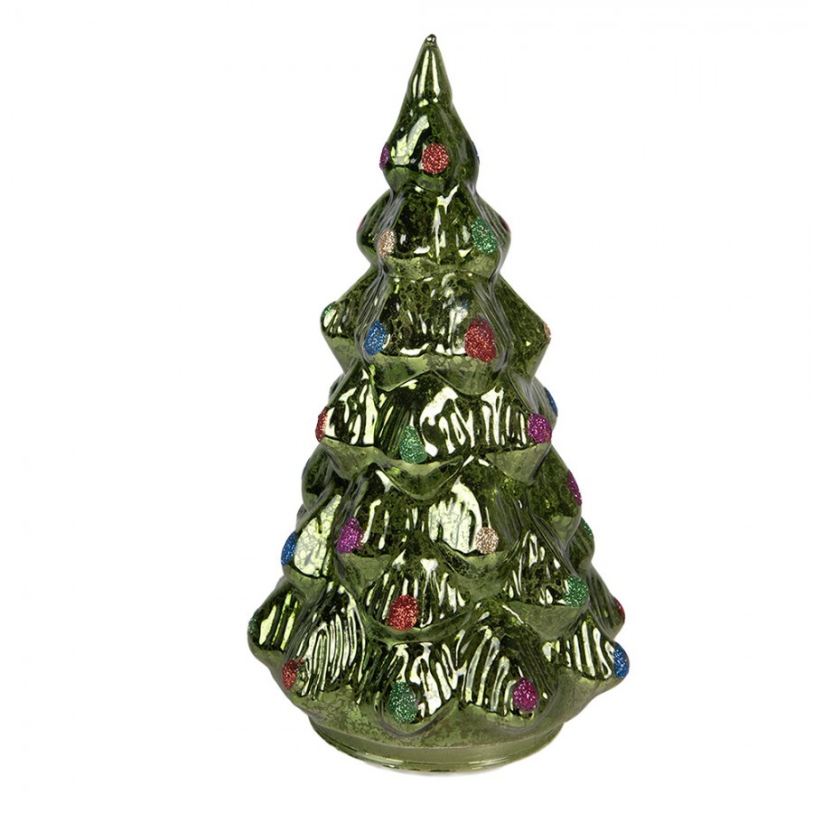 Christmas Decoration With LED Lighting Christmas Tree ? 13x23 Cm Green Plastic - ? 13*23 cm / 3*AA