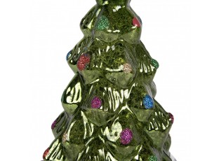 Christmas Decoration With LED Lighting Christmas Tree ? 13x23 Cm Green Plastic - ? 13*23 cm / 3*AA