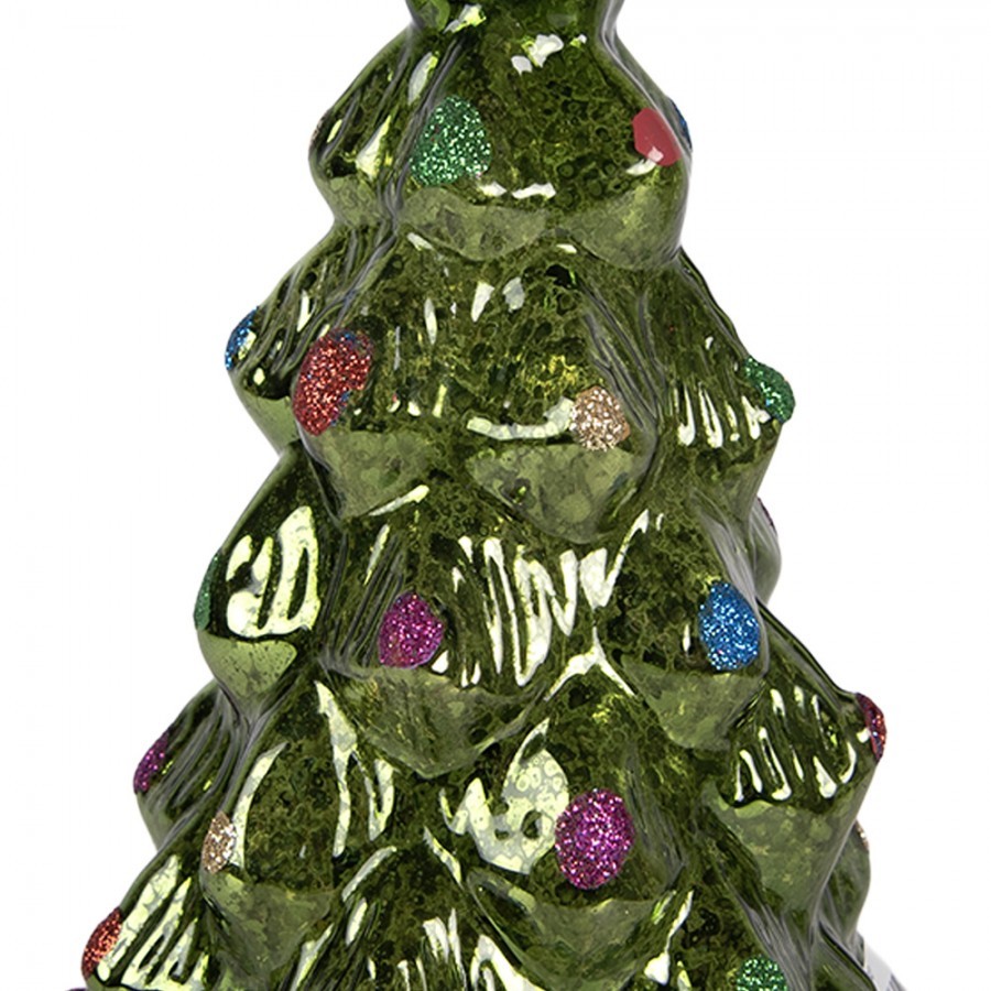 Christmas Decoration With LED Lighting Christmas Tree ? 13x23 Cm Green Plastic - ? 13*23 cm / 3*AA