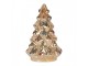 Christmas Decoration With LED Lighting Christmas Tree ? 12x18 Cm Silver Colored Glass - ? 12*18 cm Clayre & Eef