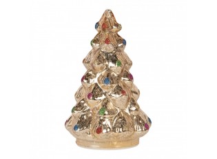 Christmas Decoration With LED Lighting Christmas Tree ? 12x18 Cm Silver Colored Glass - ? 12*18 cm