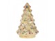 Christmas Decoration With LED Lighting Christmas Tree ? 12x18 Cm Silver Colored Glass - ? 12*18 cm Clayre & Eef