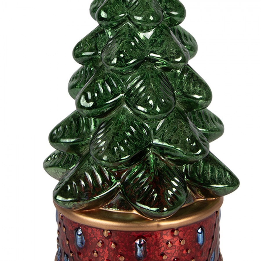 Christmas Decoration With LED Lighting Christmas Tree ? 12x27 Cm Green Plastic - ? 12*23 cm / 3*AA