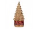 Christmas Decoration With LED Lighting Christmas Tree ? 12x27 Cm Gold Colored Glass - ? 12*27 cm Clayre & Eef