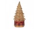 Christmas Decoration With LED Lighting Christmas Tree ? 12x27 Cm Gold Colored Glass - ? 12*27 cm Clayre & Eef